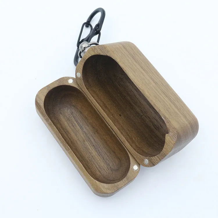 Wooden earphone shell back cover for AirPods Pro and AirPods 3 generation in natural wood finish