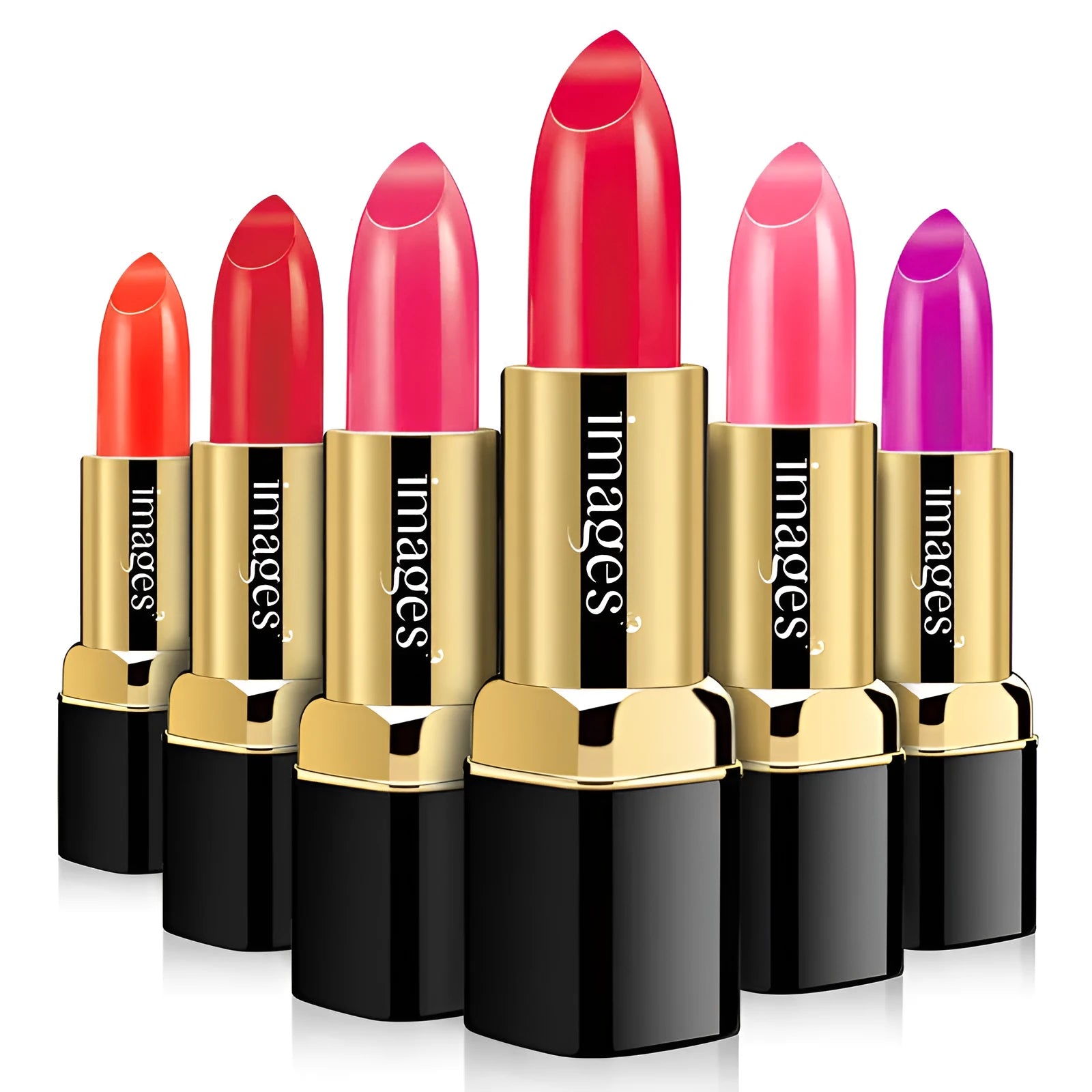 Moisturising lipstick lip gloss stick in choice of 10 colours including coral red and barbie pink