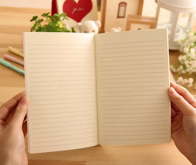 A5 hardcover notebook with broken flowers pattern, ruled paper, 21x14cm