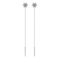 Six-claw moissanite stud earrings sterling silver heart-shaped geometric design 0.5ct