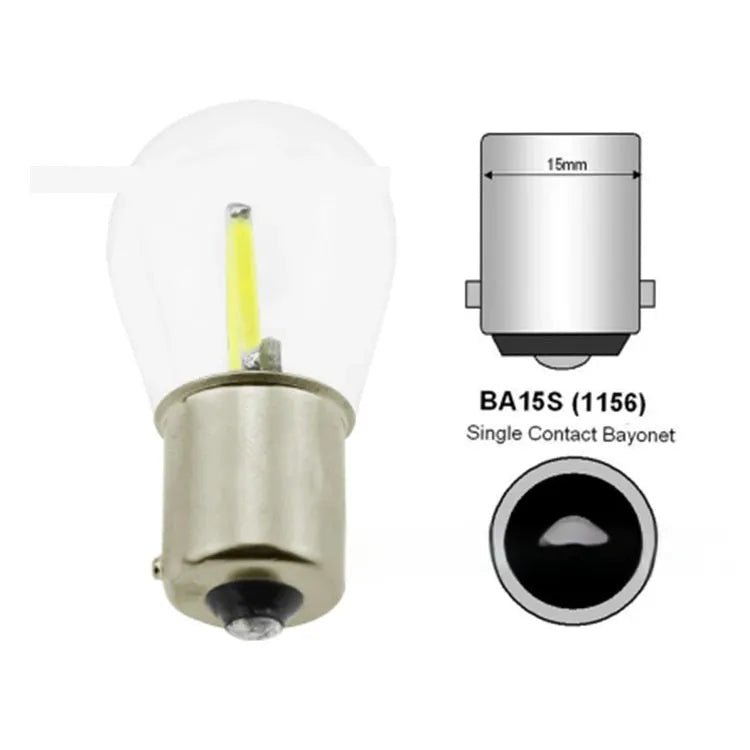 12V LED lamp bulb with high temperature resistance glass cover for 1156 1157 car brake tail light in red white yellow 6000K