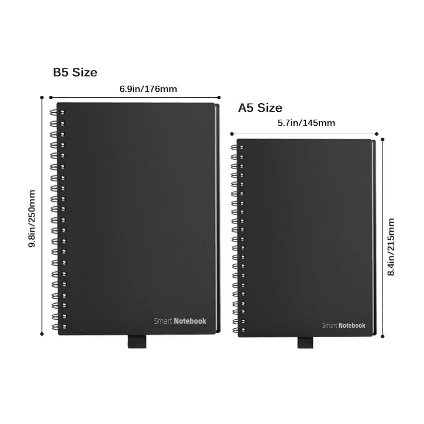 Business Intelligence Notebook with PVC cover, audio recording, and handwriting recognition, A5 size, 181x255 mm