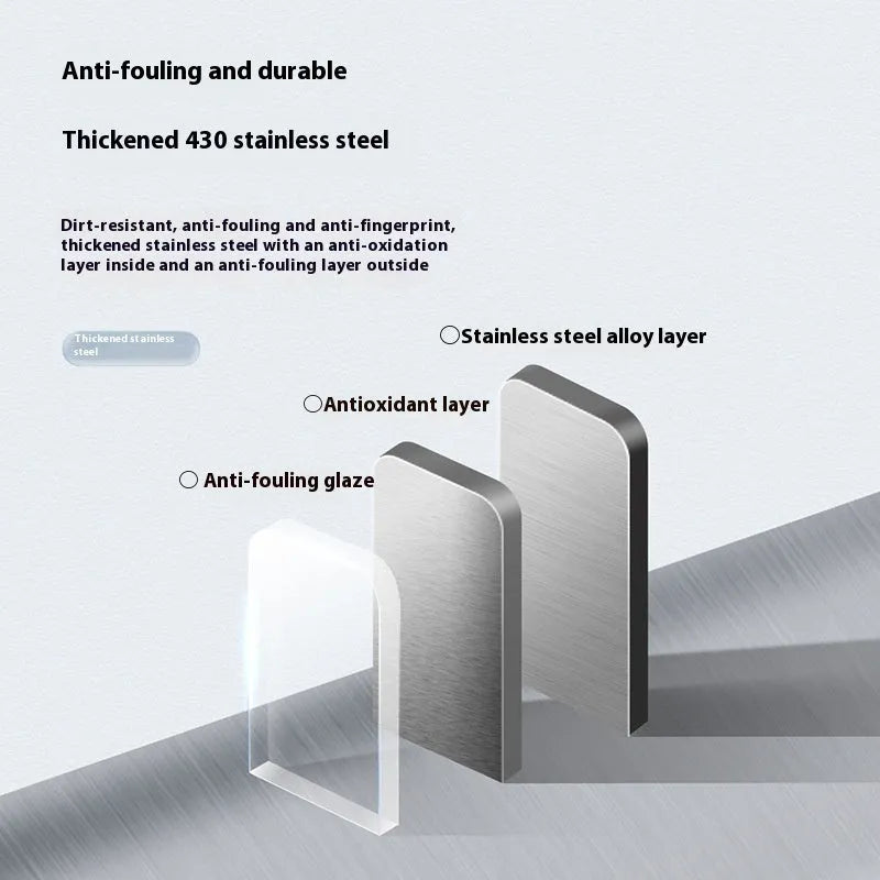 Stainless steel square automatic trash can with induction lid open.