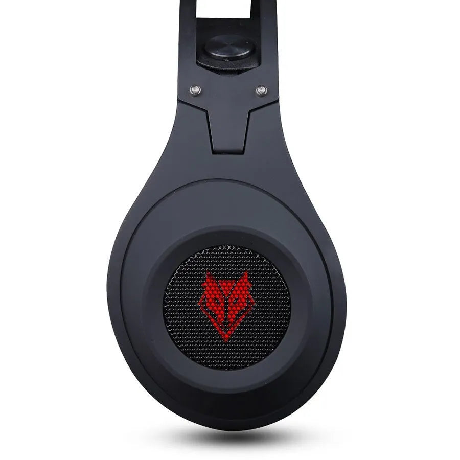 NUBWO N2 black gaming headset with microphone and volume control on earmuff