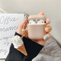Transparent silicone protector case for Apple Airpods 2 wireless earbuds in cylinder design