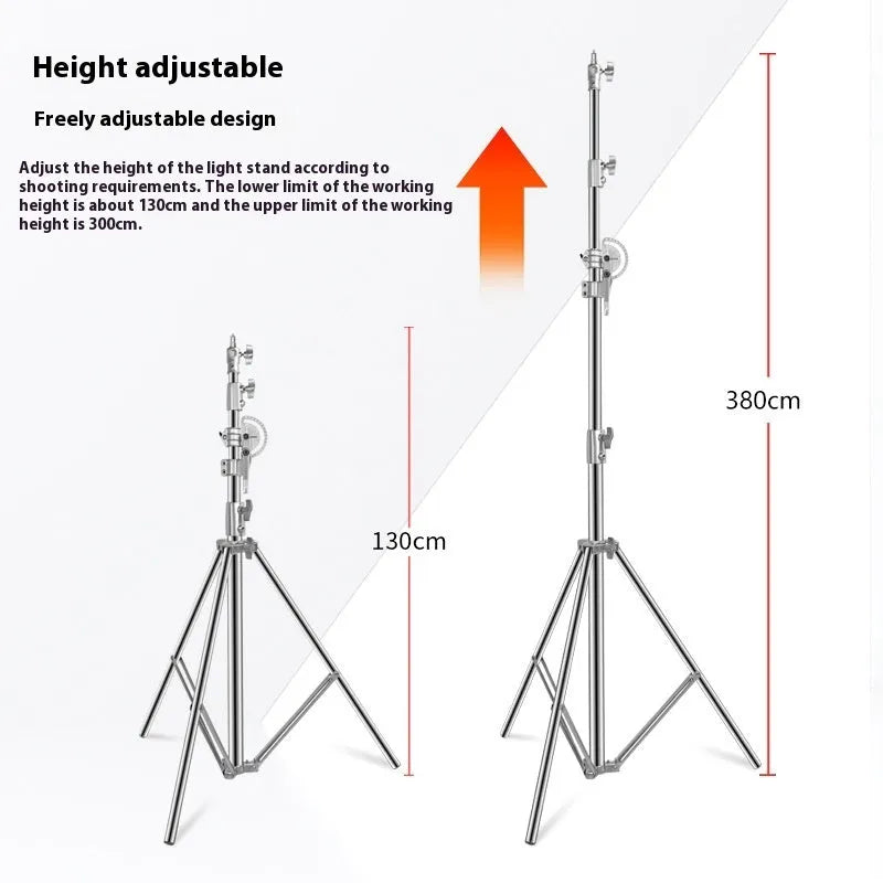 Silver stainless steel cross arm dual-purpose ceiling lamp rack fully extended