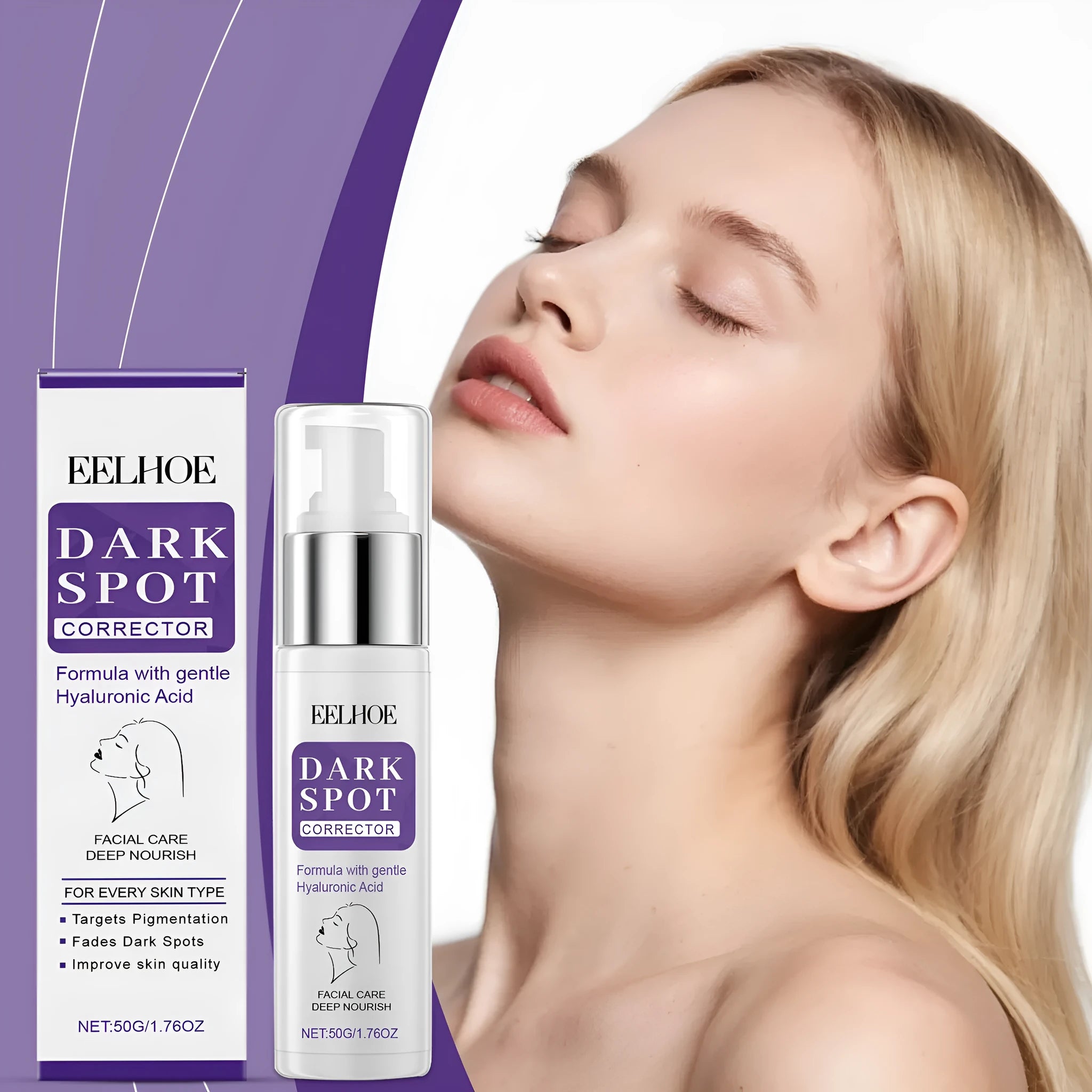 A jar of daily moisturising face cream for hydration and pore refinement, 50g net content.