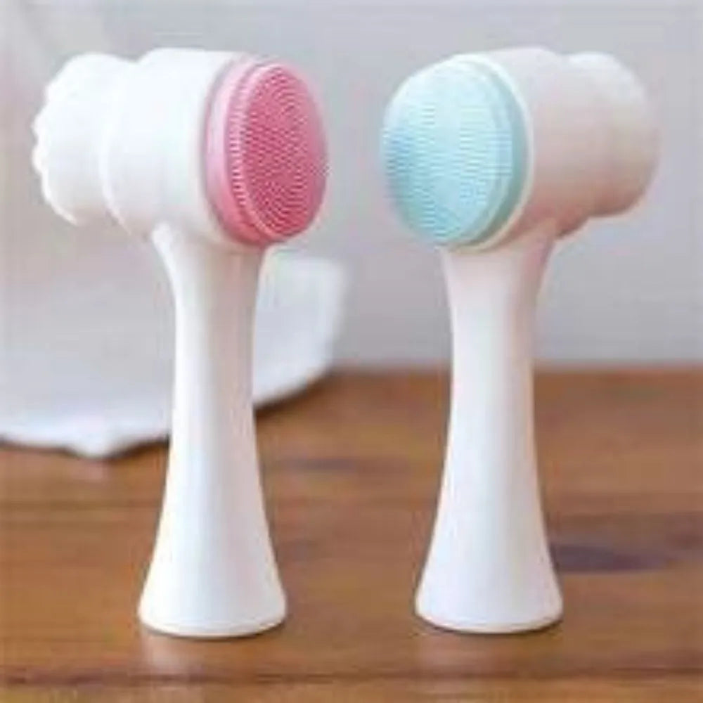Blue nylon pet paw brush for dogs and cats measuring 13.5 cm long