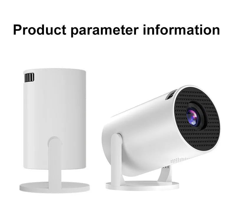 White portable mini wireless projector for home HD viewing.