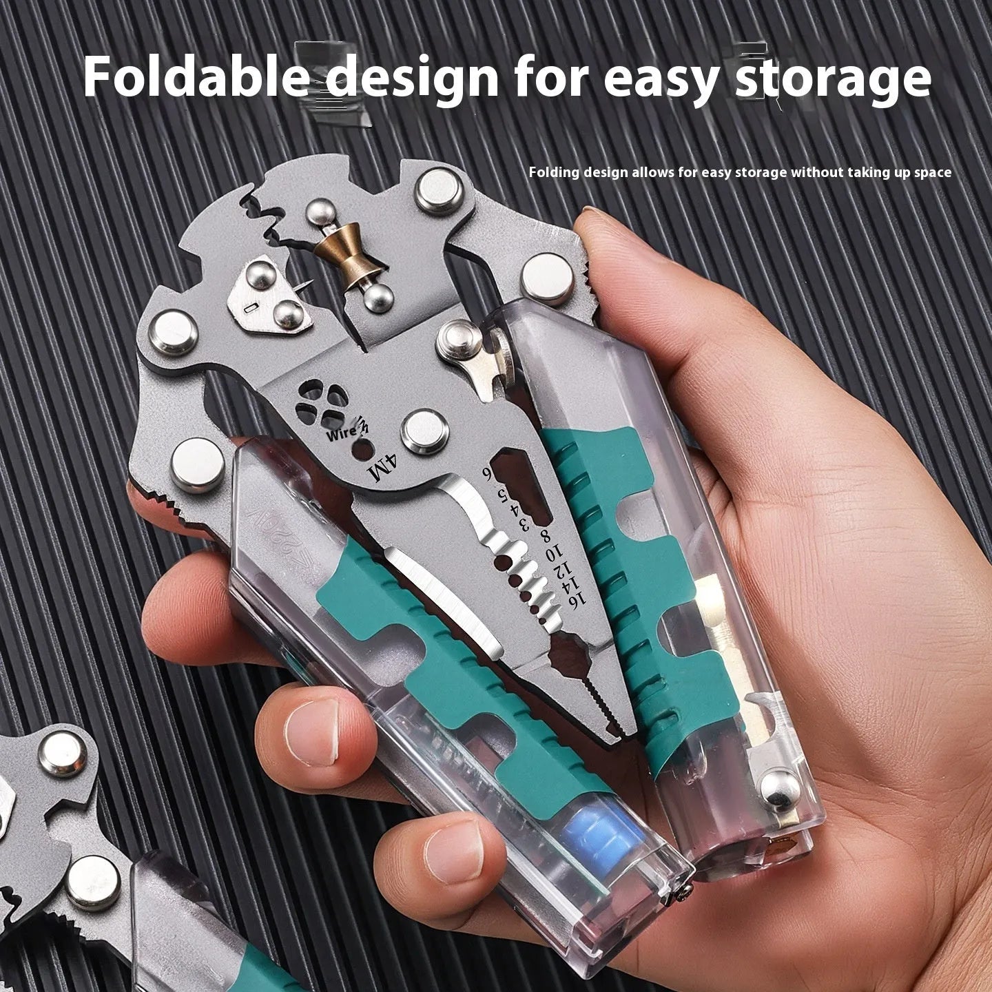 8.8 inch electricians pliers and wire stripper tool with rust prevention coating