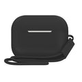 AirPods Pro 2 silicone protective case with attached lanyard in solid colour options