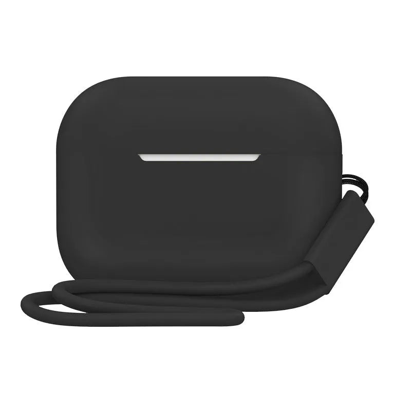 AirPods Pro 2 silicone protective case with attached lanyard in solid colour options