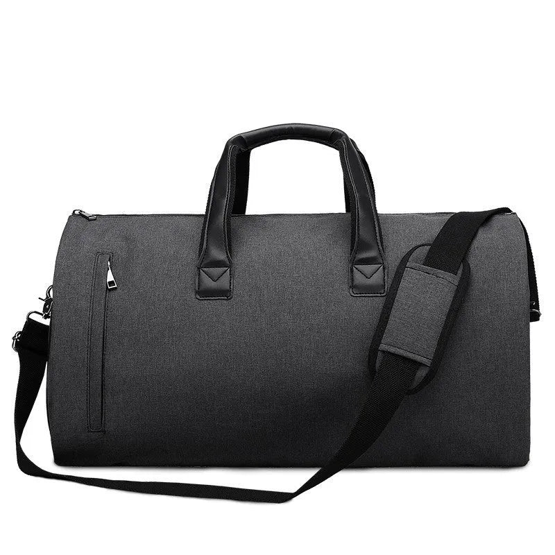 Medium oval travel bag in Oxford cloth with internal organisers for wet-dry separation.