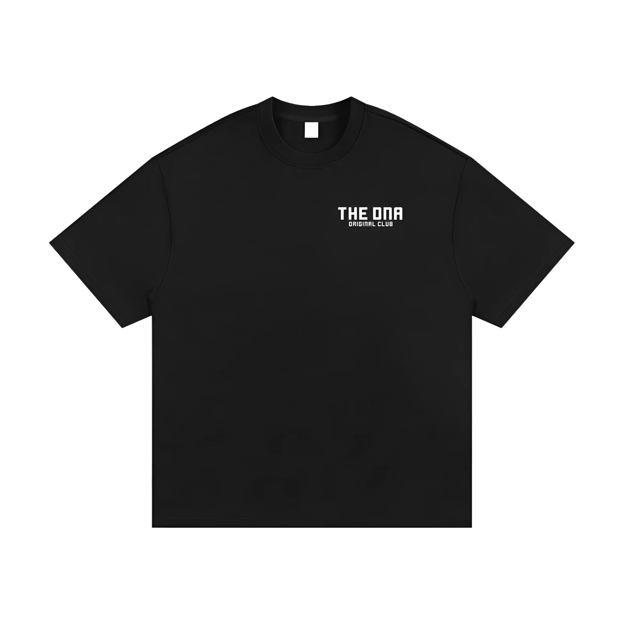 Men's black casual t-shirt with 3D digital printing design and round neck
