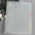 Coloured B5 refill paper notebook with PP shell and binder binding