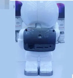 Astronaut robot camera in black with night vision two-way audio and motion detection for home security