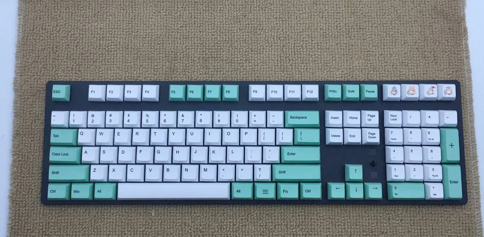 Japanese Russian Korean language PBT heat sublimation keycaps for mechanical keyboards
