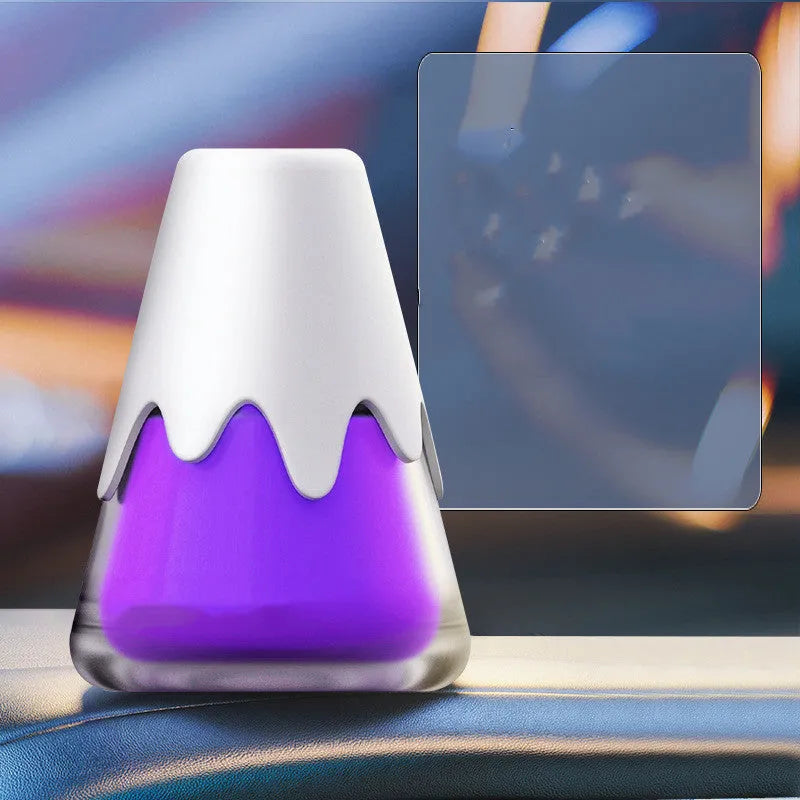 Car mounted snow mountain aroma fragrance cream in glass and paste construction with four scent options