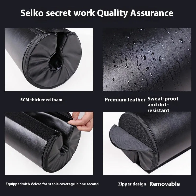 Square barbell protection mat in Cherry Blossom powder colour for waist support during fitness training
