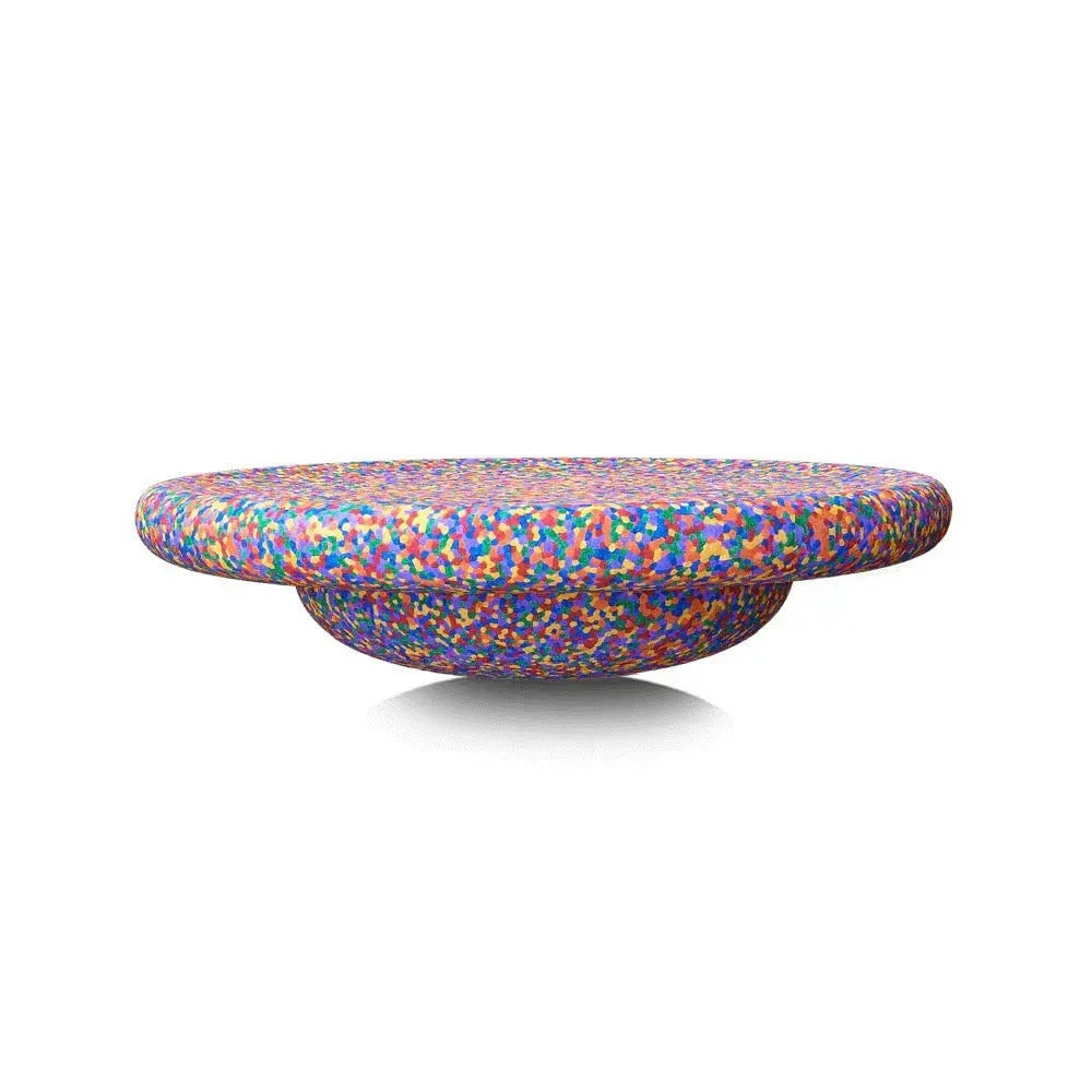 Plastic wood surf balance board for children in mixed colour or black finish.