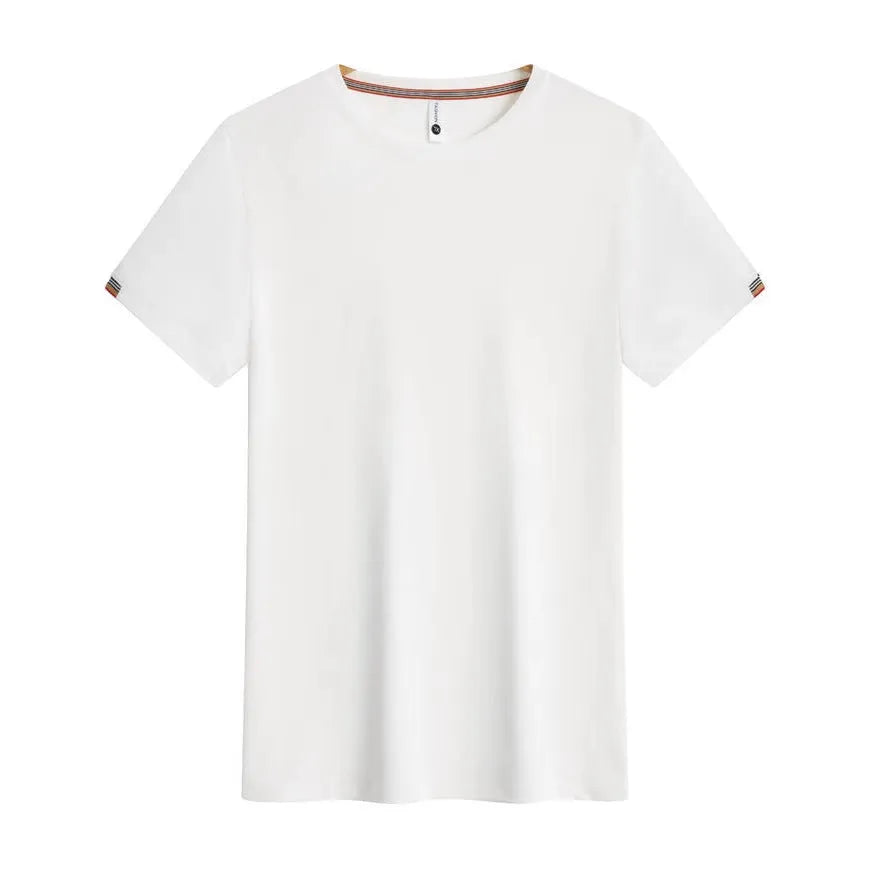 Men's round neck ice-feel pullover in business casual style showing colour options