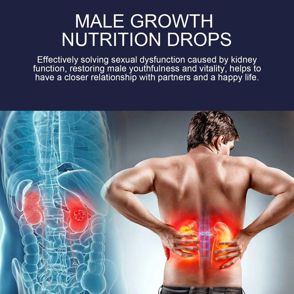 Male Body Nutrition Drops 30ml bottle with dropper in body care kit packaging