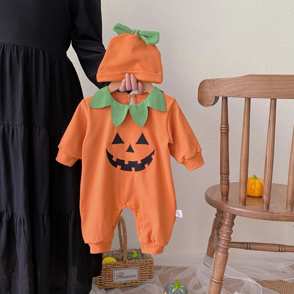 Cotton corduroy long sleeve baby jumpsuit pullover for autumn winter spring, neutral gender, size 66cm