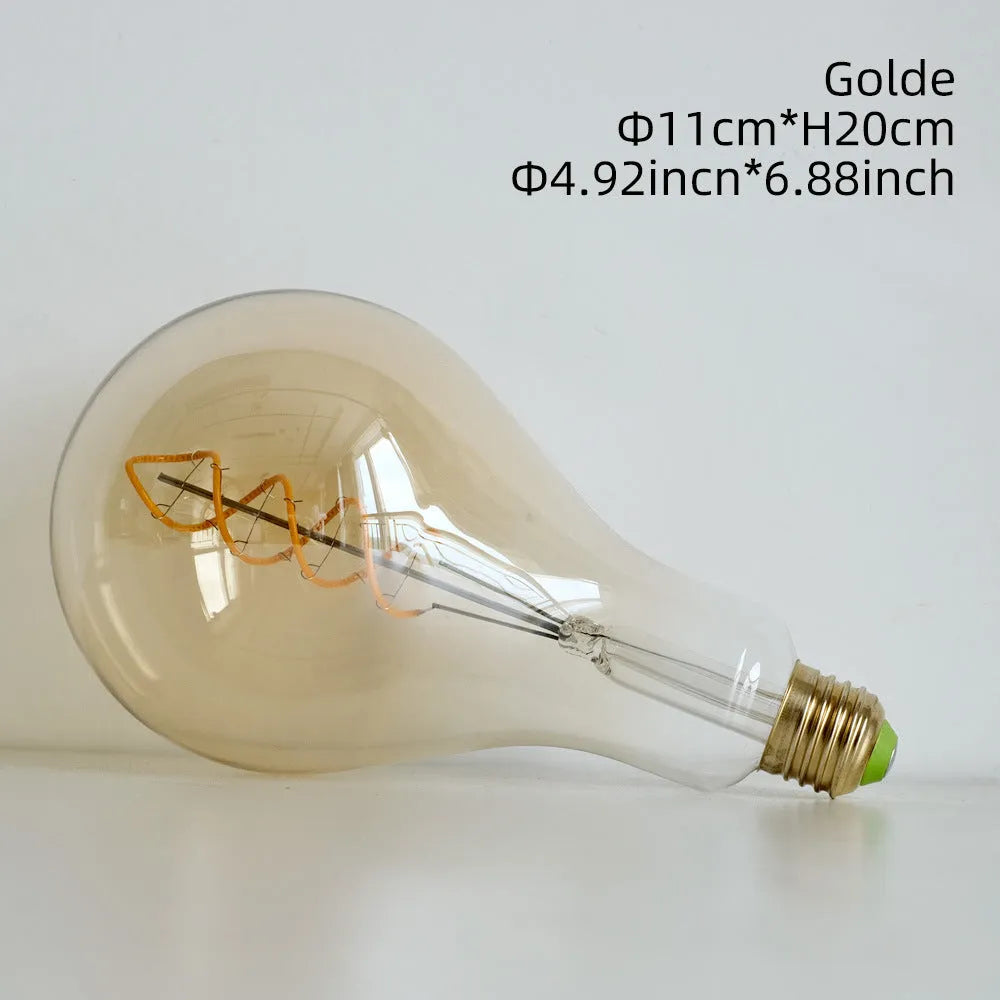 Double helix LED soft light strip in gold spiral finish showing compact size.