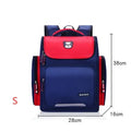 Primary student school bag in royal blue made from water repellent fabric with two size options