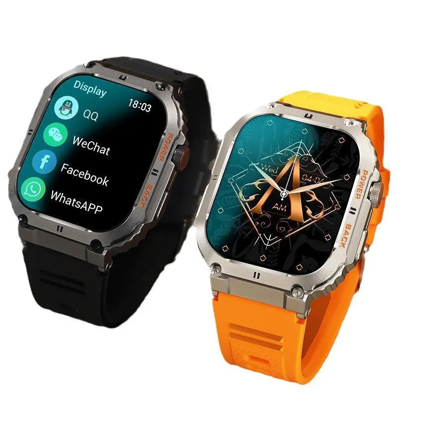 K57PRO Bluetooth Smartwatch in Black showing TFT screen with touch button interface
