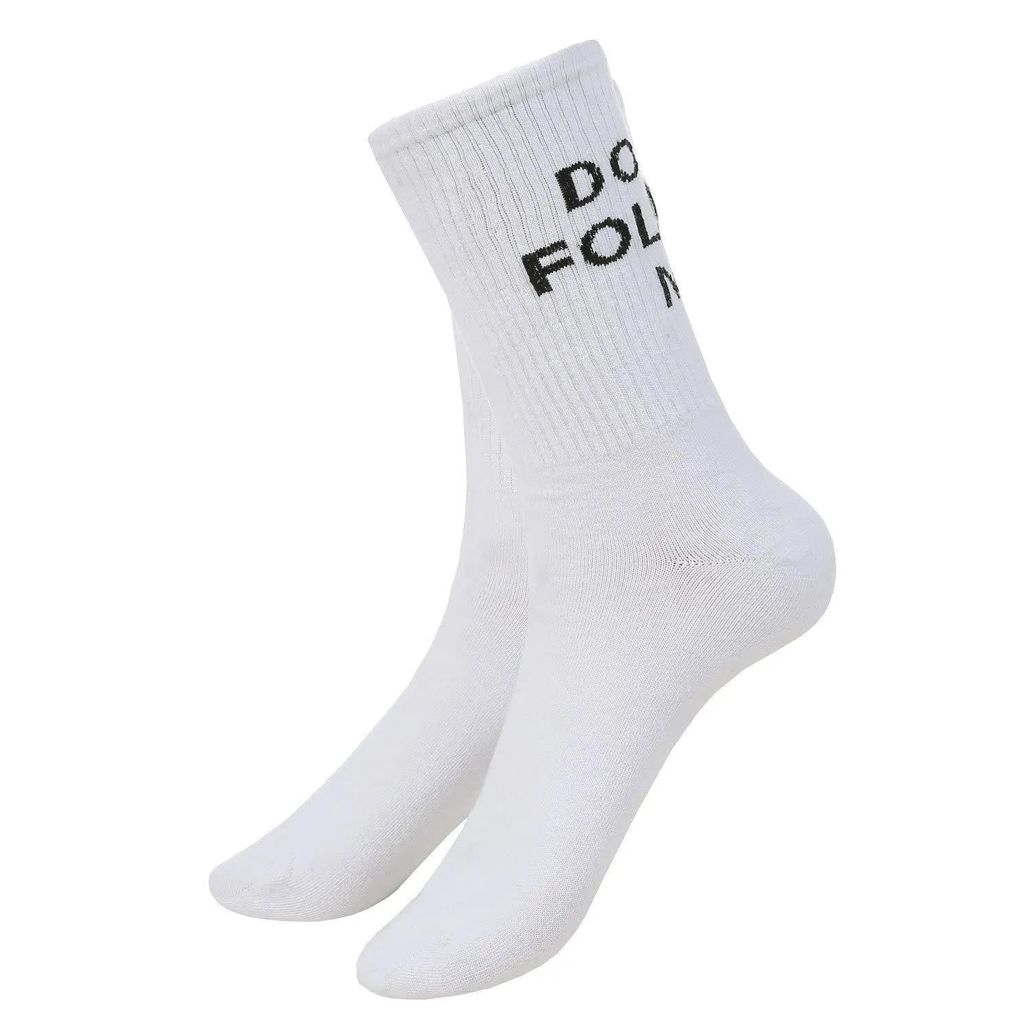 Cotton socks with English alphabet design in black colour option