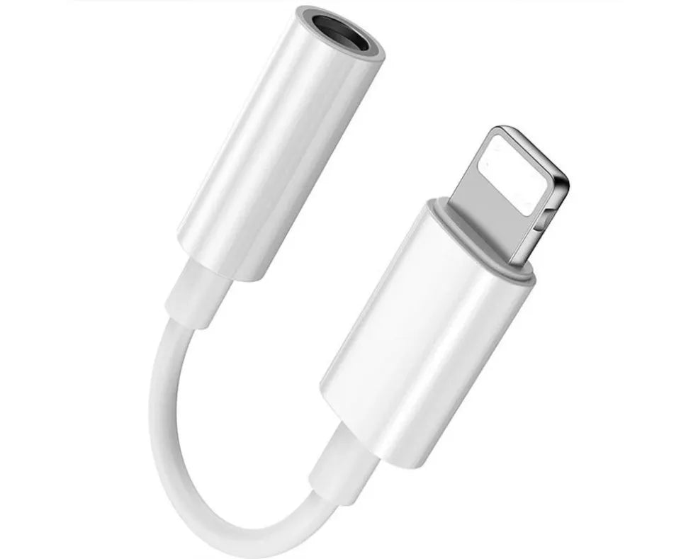 White Lightning to 3.5mm headphone adapter cable for Apple iPhone 7 and 7 Plus