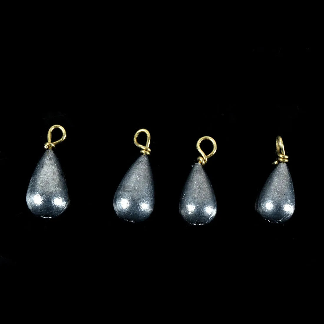 Black plastic storage box containing 188 stainless steel fishing accessories including swivels, snaps, and beads