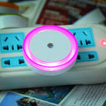 Round halo LED induction lamp in blue, red, white, and yellow colour options for night market lighting.