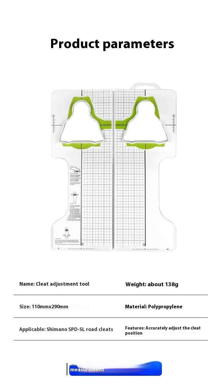 Polypropylene locking plate adjustment tool for bike cleats, shown with SPD, SPD-SL and KEO logos.