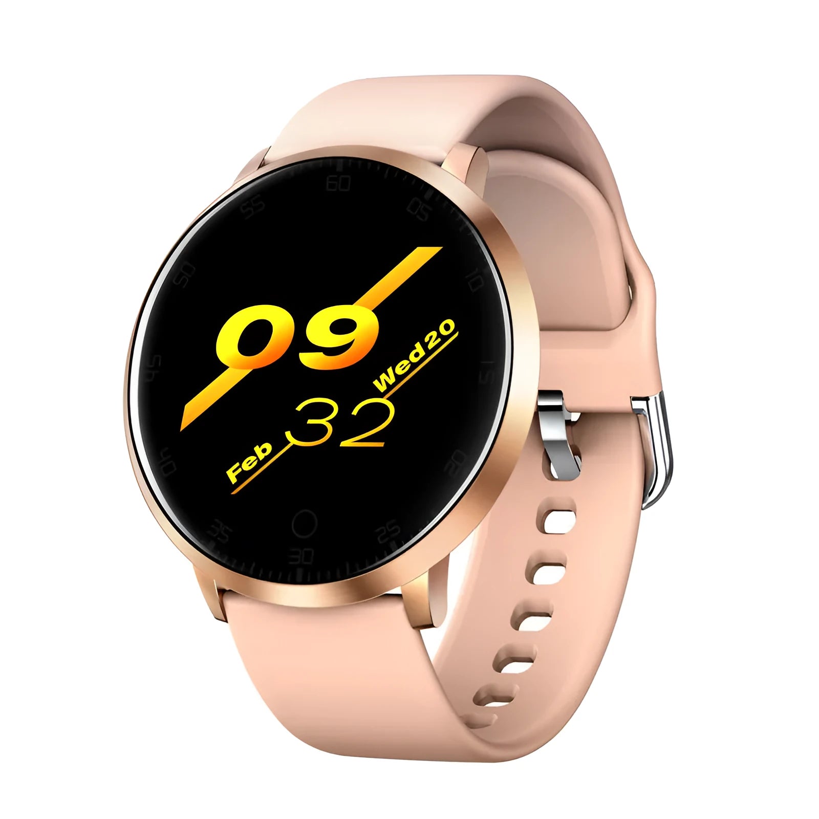 Ultra-thin black smart health bracelet with a 1.3-inch screen and silicone wrist strap.