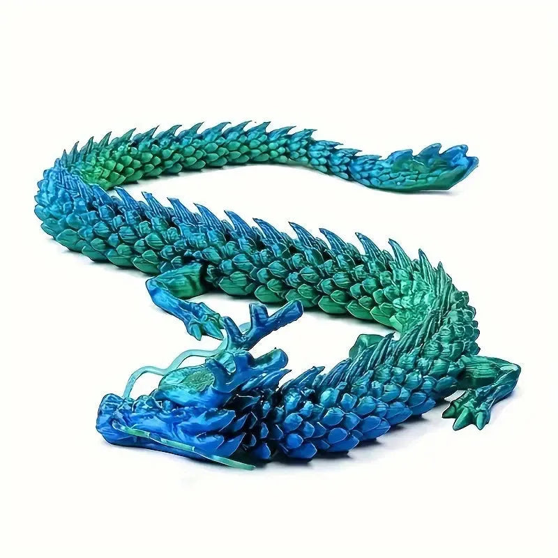 30 cm long 3D printed Chinese dragon car decoration ornament in plastic with hanging attachment
