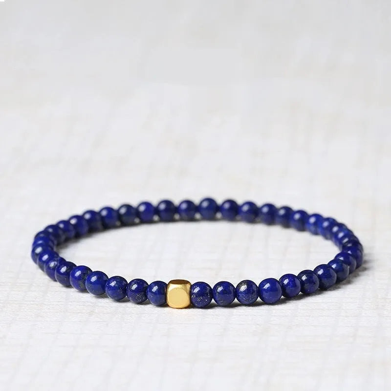 Natural green gold stone bracelet with 16mm geometric crystal beads and electroplated finish