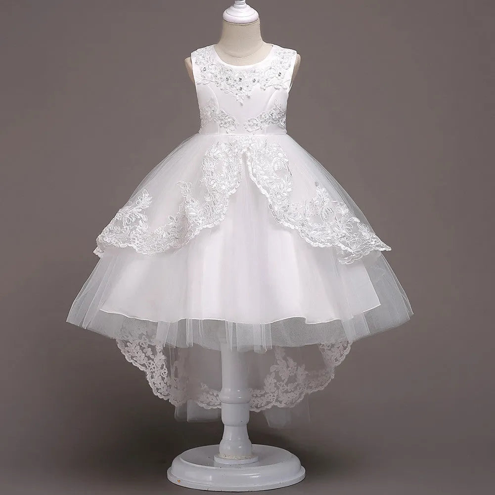 Children's polyester princess dress in light blue colour for girls aged 3-8 years