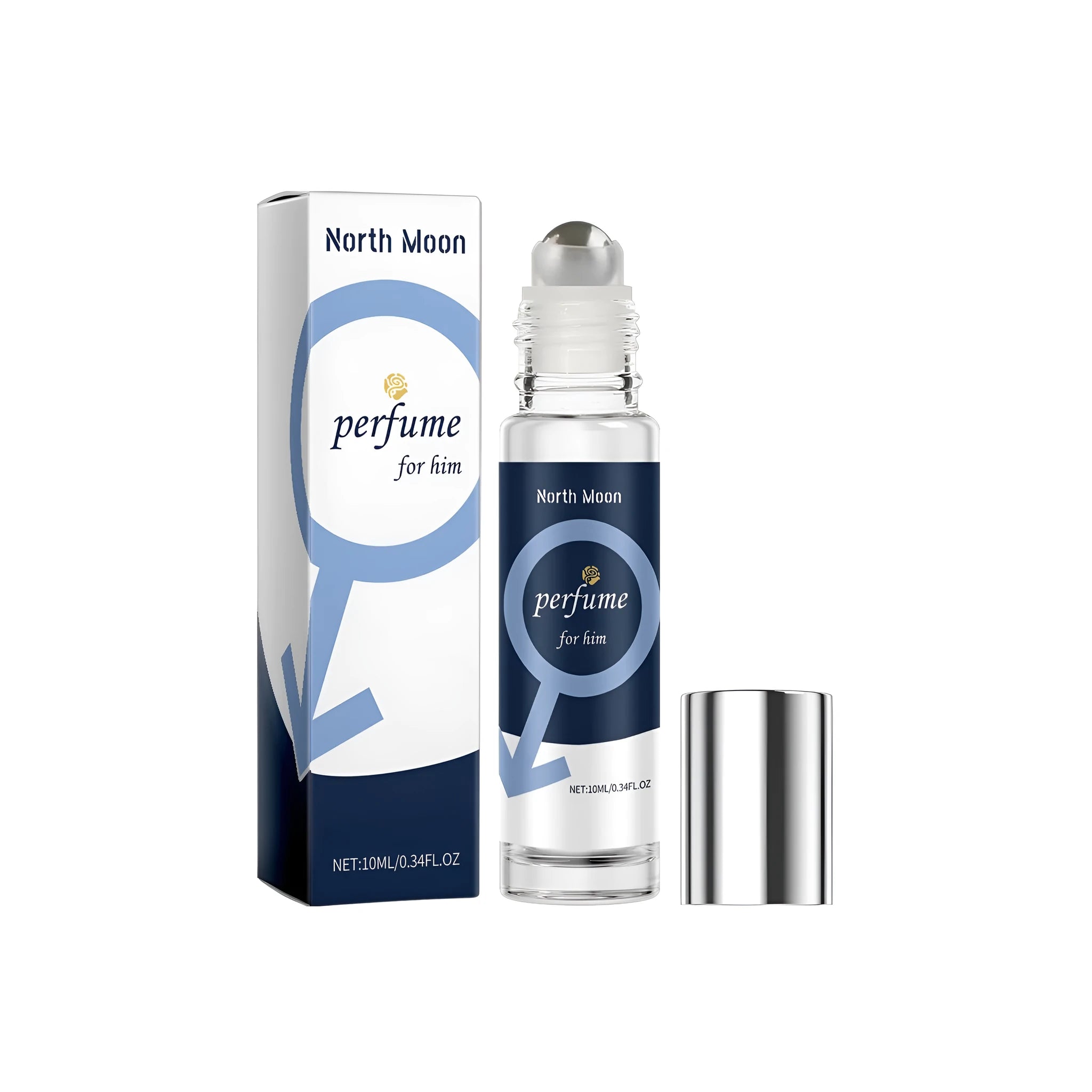 Men's 10ml perfume spray bottle with bergamot, patchouli and jasmine fragrance