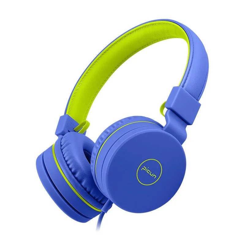 Bengoo C30 wired over-ear headphones in mint green with braided cable and 3.5mm plug