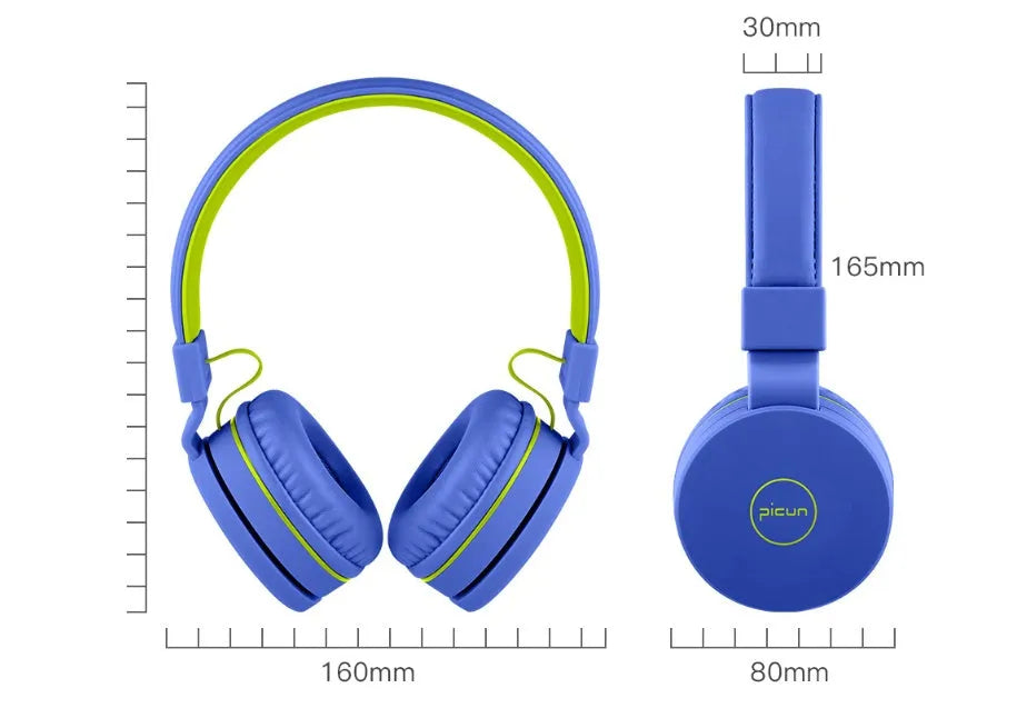 Bengoo C30 wired over-ear headphones in mint green with braided cable and 3.5mm plug