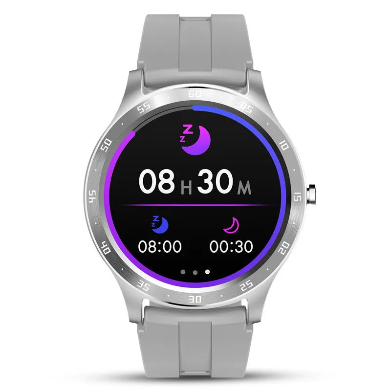 S20 smart bracelet in black with 1.28-inch screen on wrist strap