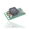Green PCB mini DC-DC step down power supply module converting 12-24V to 5V 3A.