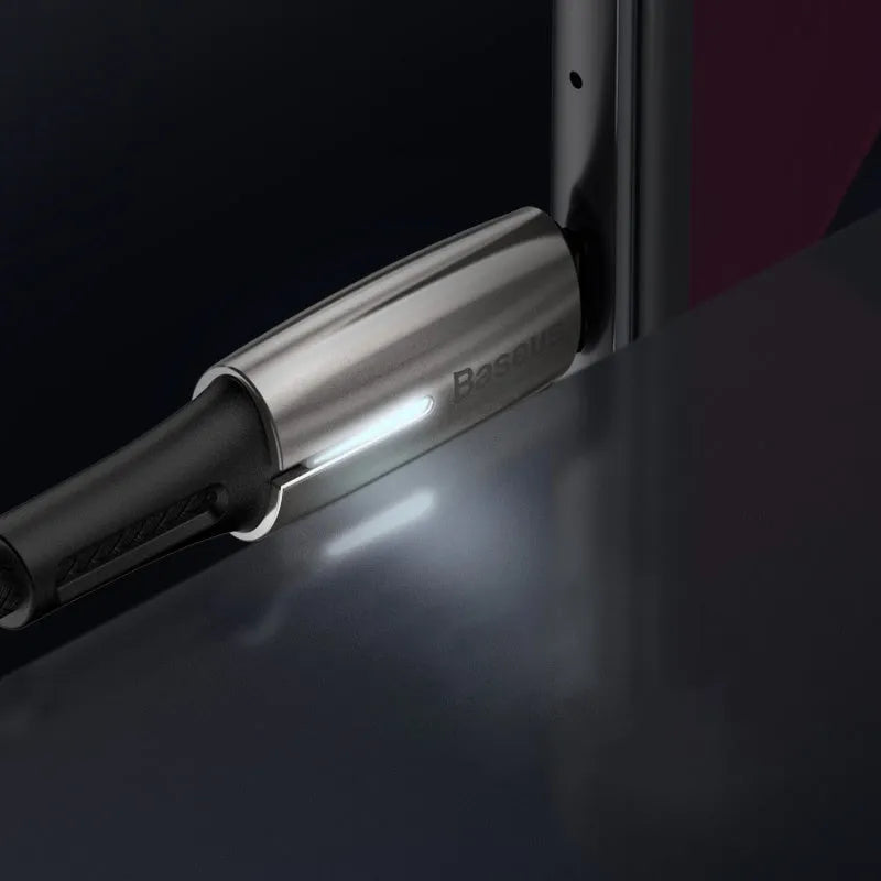 Purple and red USB-C to USB-C data cable with PD 60W fast charging support