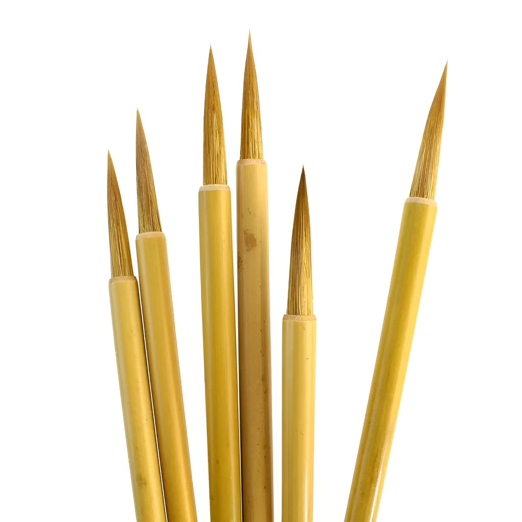 Langhao traditional calligraphy brush with natural wolf hair bristles.