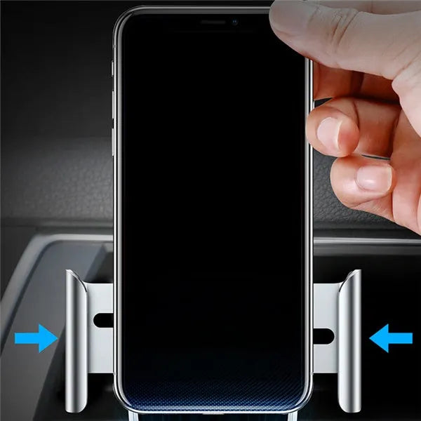 Baseus intelligent touch sensor car phone holder aluminium alloy glass panel black air vent mount