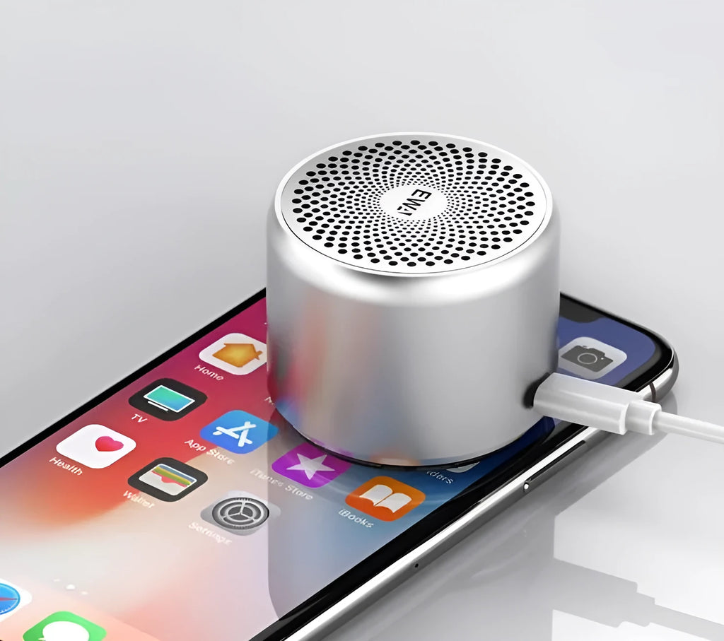 EWA A106 Pro Mini Bluetooth Speaker in black, pink, or silver with waterproof IPX67 rating
