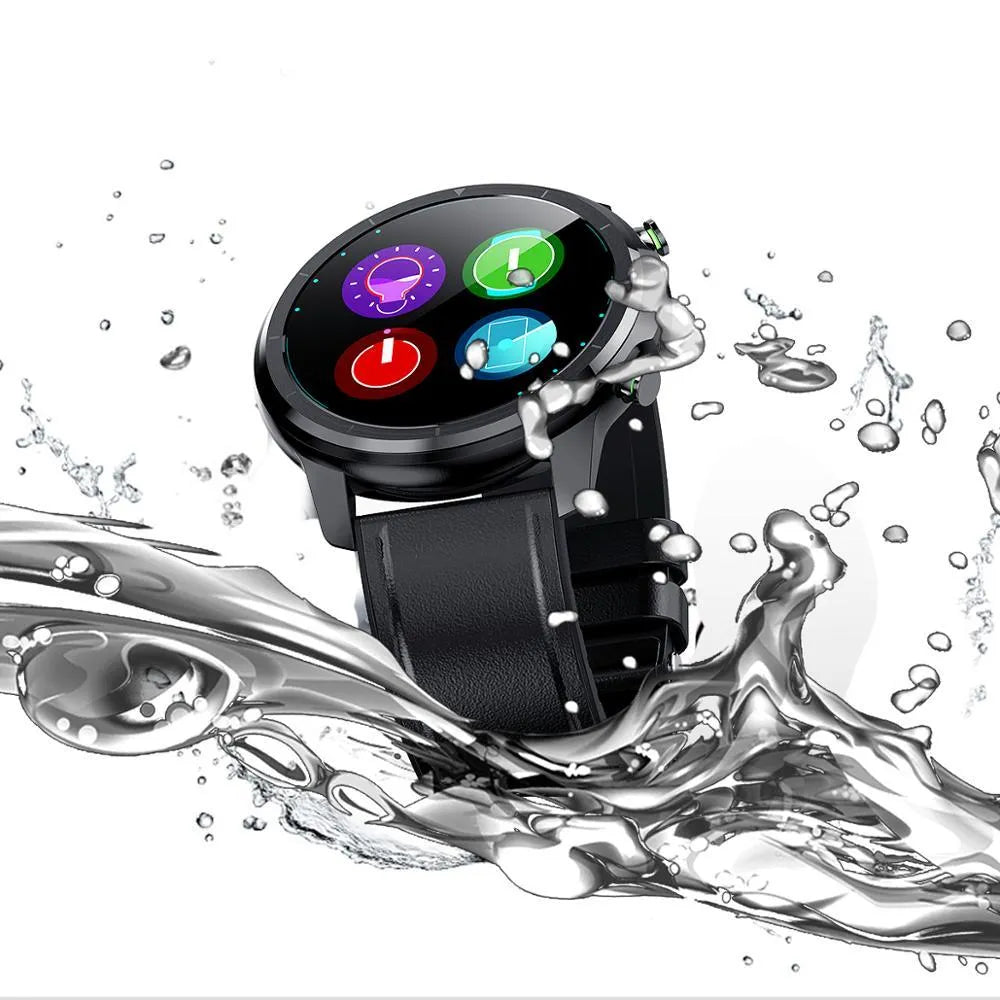 LEMFO LF26 smart bracelet on wrist showing 1.3-inch screen in a Brown Silver colour option.