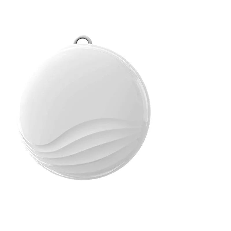 Portable necklace air purifier with sterilisation function in blue colour on a desk